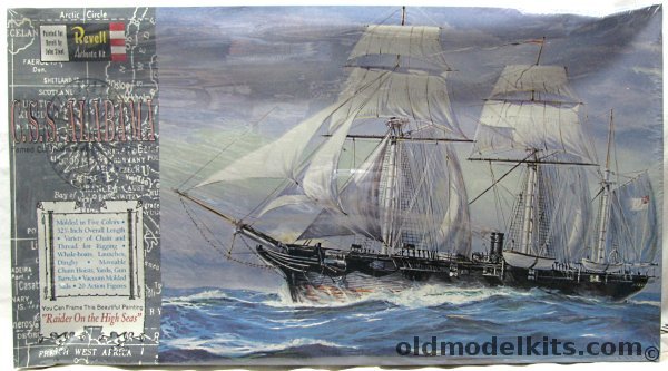 Revell 1/96 CSS Alabama Civil War Raider with Sails, 85-5621 plastic model kit